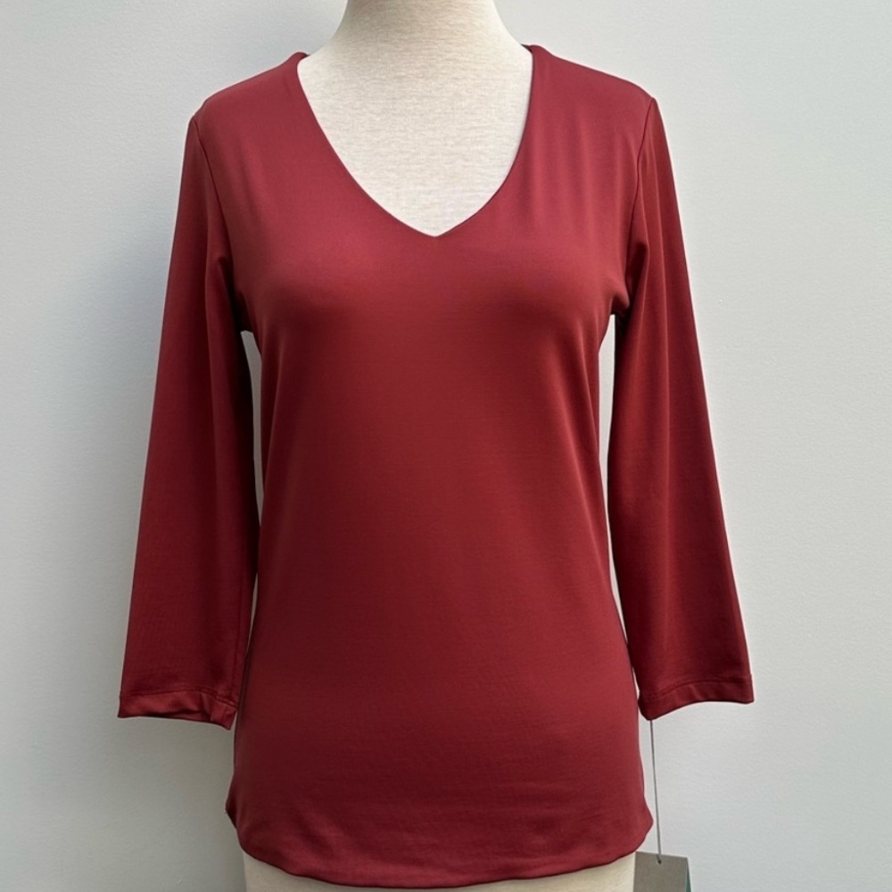 JUDY P V-NECK 3/4 SLEEVE TOP
